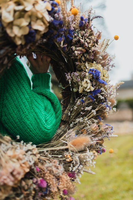 Everlasting Floral Wreath - Teasel