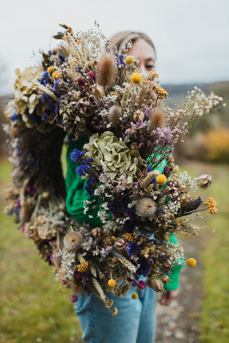 Everlasting Floral Wreath - Teasel