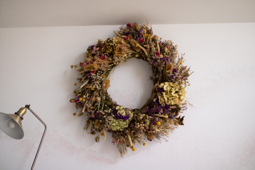 Everlasting Floral Wreath - Teasel