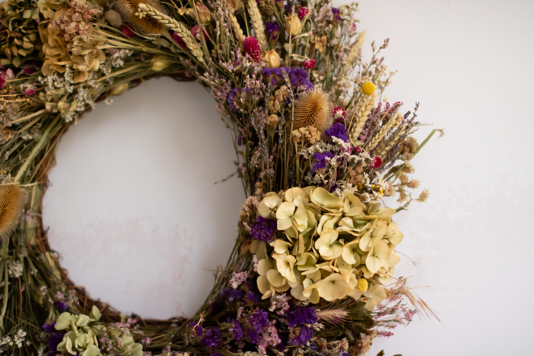 Everlasting Floral Wreath - Teasel