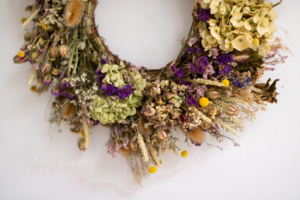 Everlasting Floral Wreath - Teasel