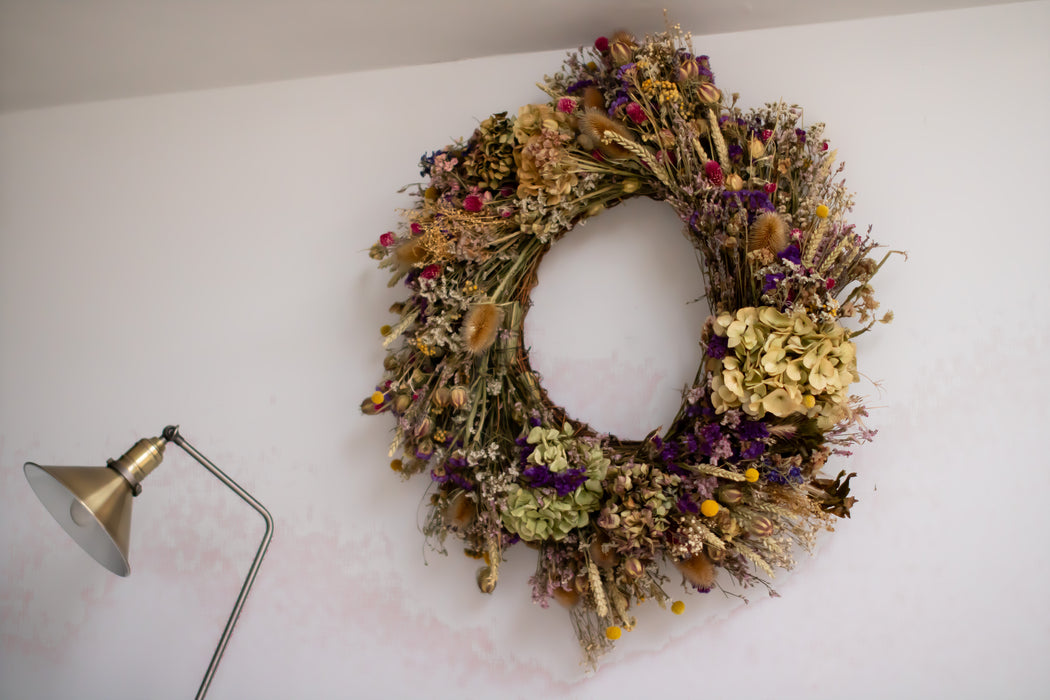 Everlasting Floral Wreath - Teasel